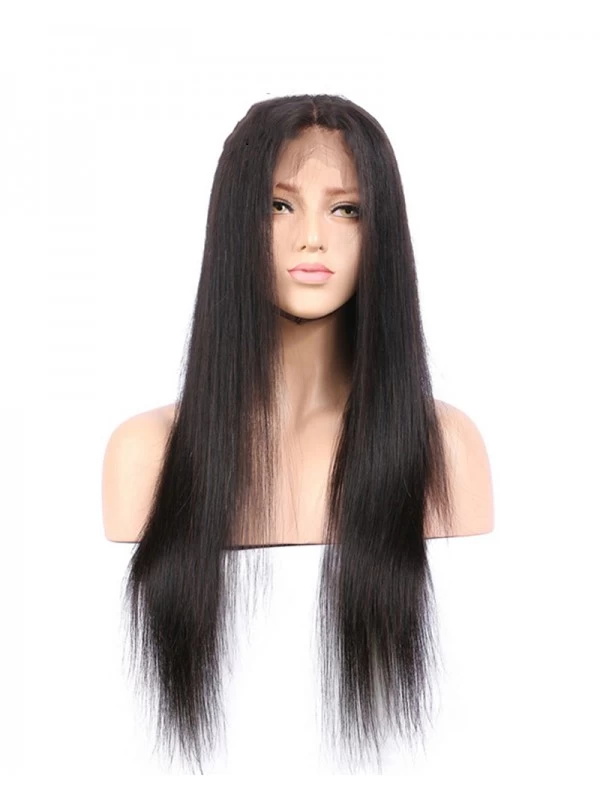 Silky Straight Brazilian Full Lace Human Hair Wigs With Baby Hair Remy Hair Pre Plucked Glueless Lace Wigs Bleached Knots 2 Silky Straight Brazilian Full Lace Human Hair Wigs With Baby Hair Remy Hair Pre Plucked Glueless Lace Wigs Bleached Knots - Image 2