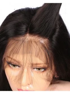 Silky Straight Brazilian Full Lace Human Hair Wigs With Baby Hair Remy Hair Pre Plucked Glueless Lace Wigs Bleached Knots