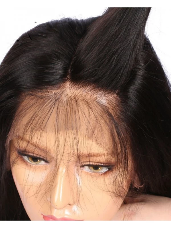 Silky Straight Brazilian Full Lace Human Hair Wigs With Baby Hair Remy Hair Pre Plucked Glueless Lace Wigs Bleached Knots 1 Silky Straight Brazilian Full Lace Human Hair Wigs With Baby Hair Remy Hair Pre Plucked Glueless Lace Wigs Bleached Knots