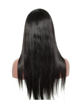 250% Density Lace Front Human Hair Wigs Silky Straight Non-remy Hair Natural Black Color Medium Cap Size -Boutique Wig Shop abhl710029 5
