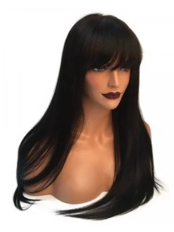 Lace Front Human Hair Wigs With Bangs