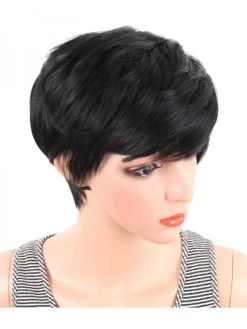 Short Straight Synthetic Wigs Pixie Cut Natural Hair Wig With Bangs For Black Women -Boutique Wig Shop absc710005 2