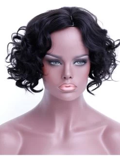 Short Curly Wigs For Black White Women Heat Resistant Synthetic Hair Wigs For African American Natural Fake Hairpieces