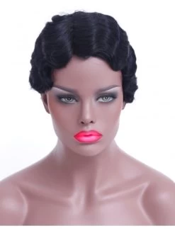 Short Curly Synthetic Wigs For Black Women Short African American Wigs Women Heat Resistant Synthetic Hair