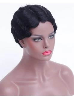 Short Curly Synthetic Wigs For Black Women Short African American Wigs Women Heat Resistant Synthetic Hair -Boutique Wig Shop absc710008 3