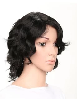 Synthetic Short Wigs For Women Black Curl Hair With Side Bangs Hairstyle -Boutique Wig Shop absc710015 2