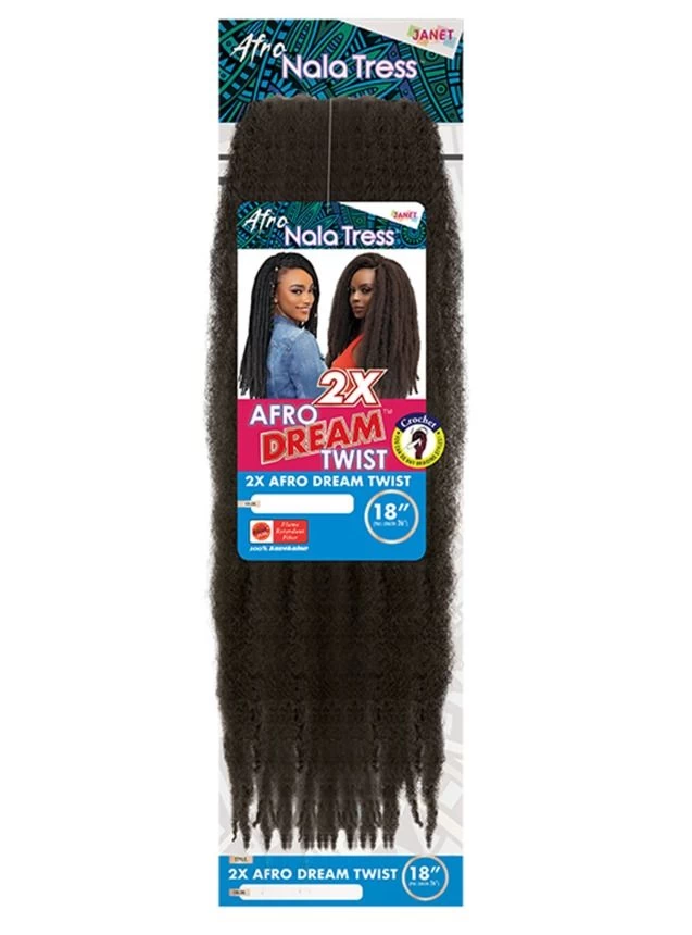 Janet Collection Nala Tress 2X AFRO DREAM TWIST Crochet Braid 18 6 Janet Collection Nala Tress 2X AFRO DREAM TWIST Crochet Braid 18 - Image 6
