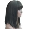 Black Women Natural Color 150% Density Human Hair Wigs With Bangs