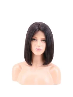 Human Hair Full Lace Wig Bob Natural Black Wigs For Black Women