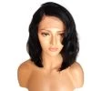 Lace Front Human Hair Wigs With Baby Hair Brazilian Virgin Wavy Bob Wigs