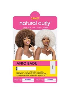 Janet Collection Premium Synthetic Natural Curly Wig - AFRO BADU -Boutique Wig Shop badu5m