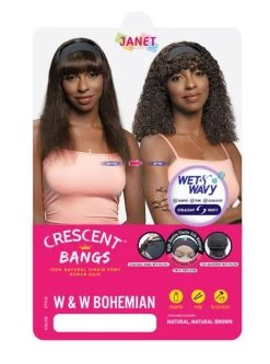 Janet Collection 100% Human Hair Crescent Band Wet&Wavy Wig - BOHEMIAN -Boutique Wig Shop bohemian2mm