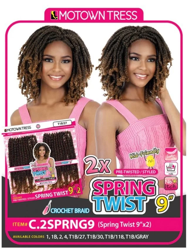 Motown Tress 2X SPRING TWIST Crochet Braid 9 4 Motown Tress 2X SPRING TWIST Crochet Braid 9 - Image 4