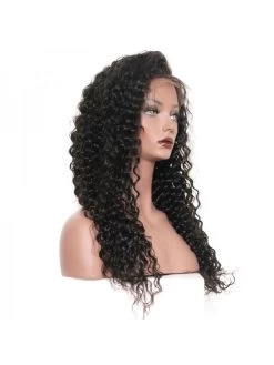 Curly Wigs Natural Color Natural Hairline Remy Hair -Boutique Wig Shop cara deep wave 360 lace frontal wigs natural color pre plucked natural hairline remy hair free 2