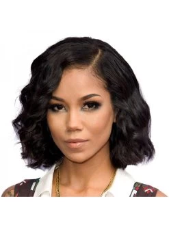 Wavy Full Lace Human Hair Bob Wigs For Black Women