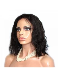 Wavy Full Lace Human Hair Bob Wigs For Black Women -Boutique Wig Shop cara full lace human hair wigs peruvian body wave human hair bob wigs lace front human 3