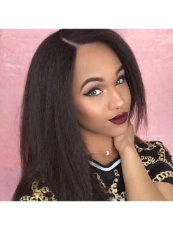 Straight Yaki Lace Front Human Hair Wigs -Boutique Wig Shop cara lace front wigs 7a full lace human hair wigs coarse yaki lace front human hair 2