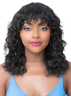 Its A Wig Human Hair Wet And Wavy Wig - NATURAL DEEP WATER 16