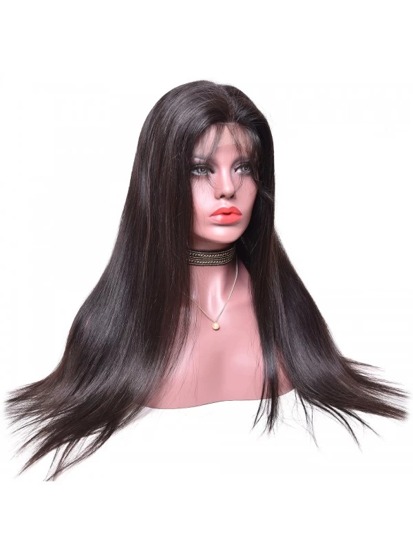 150% Density Straight Brazilian Virgin Human Hair Full Lace Wig 1 150% Density Straight Brazilian Virgin Human Hair Full Lace Wig