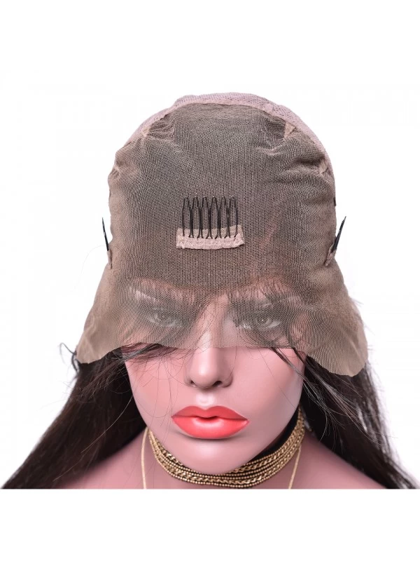 150% Density Straight Brazilian Virgin Human Hair Full Lace Wig 2 150% Density Straight Brazilian Virgin Human Hair Full Lace Wig - Image 2