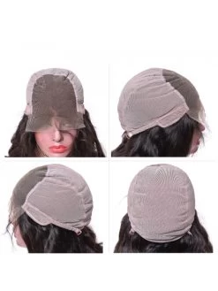 20 Inch Body Wave Brazilian Virgin Human Hair Hand Tied Elastic Full Lace Wig