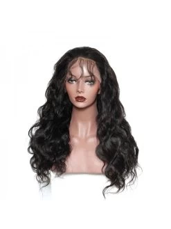 Beautiful Brazilian Body Wave 180% Density Lace Front Human Hair Wig Natural Black Color -Boutique Wig Shop ever beauty brazilian body wave non remy 250 density lace front human hair wig natural black 4