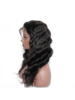 Full Lace Human Hair Wigs For Black Women Natural Black