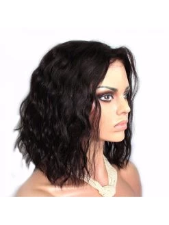 Full Lace Human Hair Bob Wigs Wavy For Black Women -Boutique Wig Shop full lace human hair bob wigs wavy lace front human hair short bob wigs for black 1