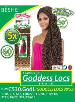 Beshe Feather Lite 5X GODDESS LOCS Crochet Braid 30