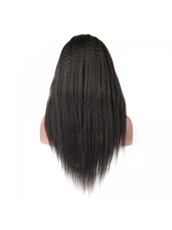 Lace Front Wig Kinky Straight 100% Human Hair 1 Lace Front Wig Kinky Straight 100% Human Hair