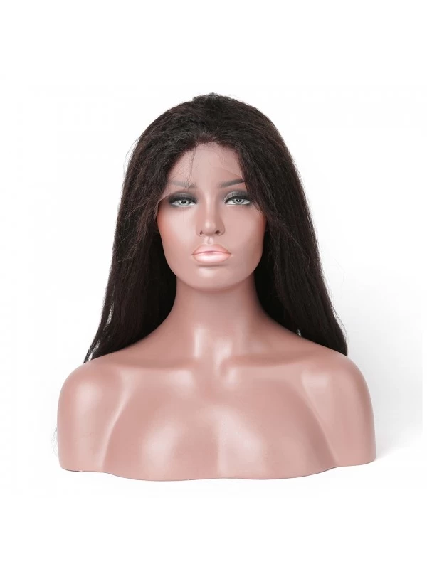 Lace Front Wig Kinky Straight 100% Human Hair 3 Lace Front Wig Kinky Straight 100% Human Hair - Image 3