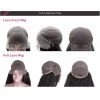 Yaki Lace Front Human Hair Wigs For Black Women With Baby Hair