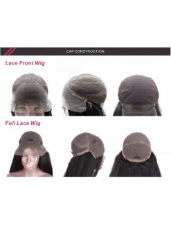 Yaki Lace Front Human Hair Wigs For Black Women With Baby Hair