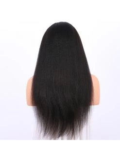 Yaki Lace Front Human Hair Wigs For Black Women With Baby Hair -Boutique Wig Shop italian yaki lace front human hair wigs for black women brazilian remy bleached knots glueless full 3 1