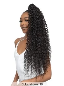 Janet Collection Remy Illusion Ponytail - WATER WAVE 32 -Boutique Wig Shop iwater1m