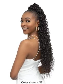 Janet Collection Remy Illusion Ponytail - WATER WAVE 32 -Boutique Wig Shop iwater3m
