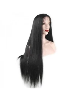 Full Lace Human Hair Wigs Natural Black Straight Wigs For Black Women Free Part -Boutique Wig Shop jk brazilian virgin full lace human hair wigs glueless full lace front wig natural black straight 3