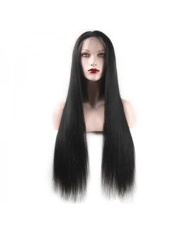 Full Lace Human Hair Wigs Natural Black Straight Wigs For Black Women Free Part -Boutique Wig Shop jk brazilian virgin full lace human hair wigs glueless full lace front wig natural black straight 5