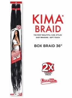 Harlem 125 Kima 2X BOX BRAID 36 Crochet Braid -Boutique Wig Shop kbo365m