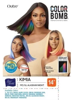 Outre Color Bomb Premium Synthetic Lace Front Wig - KIMIA 19 Outre Color Bomb Premium Synthetic Lace Front Wig - KIMIA -Boutique Wig Shop kimia11m