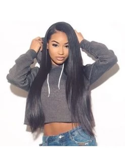 Silk Straight Hair Full Lace Human Hair Wigs For Black Women