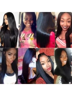 Silk Straight Hair Full Lace Human Hair Wigs For Black Women -Boutique Wig Shop lace front wig 250 density full lace human hair wigs for black women 8a brazilian silk 5