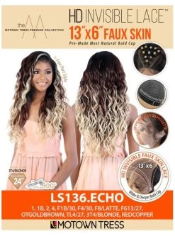 Motown Tress Premium Synthetic 13x6 Faux Skin HD Invisible Lace Wig -Boutique Wig Shop ls136.echo6m 1