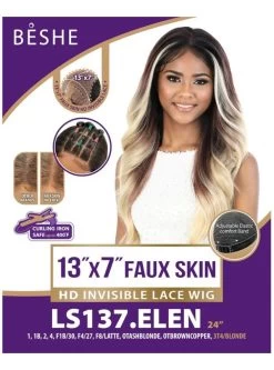 Beshe Premium Synthetic 13x7 HD Invisible Faux Skin Lace Wig -Boutique Wig Shop ls137.elen6m