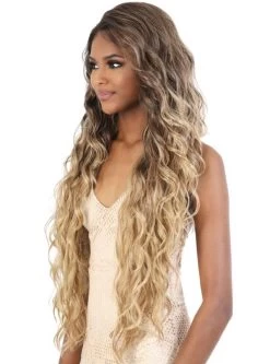 Motown Tress Premium Synthetic 13x7 HD Invisible Fake Scalp Lace Wig - -Boutique Wig Shop ls137.ella4m