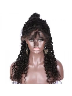 Curly Lace Front Human Hair Wigs With Baby Hair