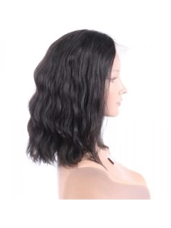 Mono Human Hair Short Bob Natural Wave Lace Front Wigs -Boutique Wig Shop luffy non remy peruvian human hair short bob natural wave silk base lace front wigs natural 4