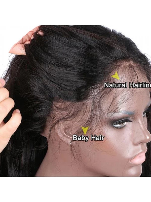 Medium Natural Wave Full Lace Wigs Human Hair With Baby Hair 4 Medium Natural Wave Full Lace Wigs Human Hair With Baby Hair - Image 4