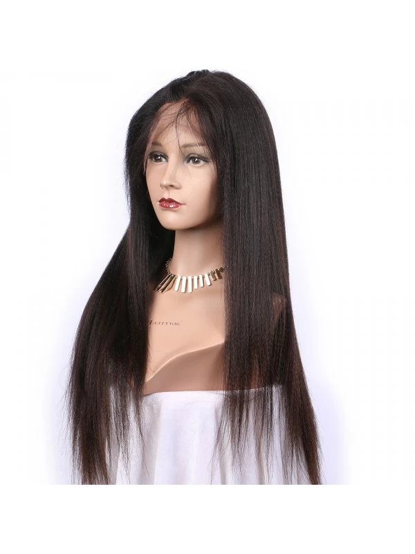 Yaki Straight Remy Human Hair Lace Wigs For Black Women 1 Yaki Straight Remy Human Hair Lace Wigs For Black Women