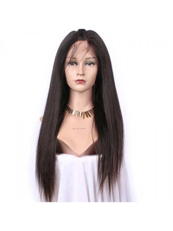 Yaki Straight Remy Human Hair Lace Wigs For Black Women 3 Yaki Straight Remy Human Hair Lace Wigs For Black Women - Image 3